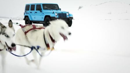 Jeep牧马人雪橇犬拉雪橇游戏